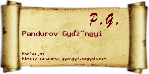 Pandurov Gyöngyi névjegykártya